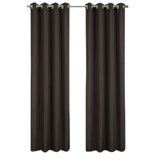 RT Designer Collection Gibson Luxurious Decorative Grommet Curtain Panel 54" x 90" Chocolate