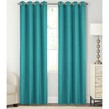 RT Designer Collection Gibson Luxurious Decorative Grommet Curtain Panel 54" x 90" Turq