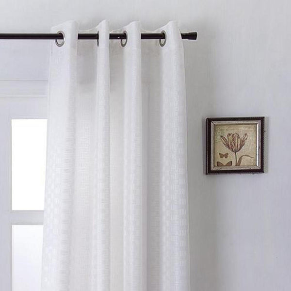 RT Designers Gianna Geometric Jacquard Single Grommet Curtain Panel Pair - 54x84