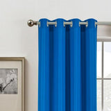 Olivia Gray Gilbert Solid Single Grommet Curtain Panel Pair - Navy