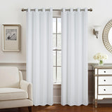 Olivia Gray Gilbert Solid Single Grommet Curtain Panel Pair - White