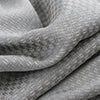 Olivia Gray 100% Polyester 250 GSM Basket Weave Ian Luxury Jacquard Blackout Grommet Curtain Panel Grey
