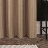 Olivia Gray 100% Polyester 250 GSM Basket Weave Ian Luxury Jacquard Blackout Grommet Curtain Panel Taupe