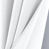 Olivia Gray 100% Polyester 250 GSM Basket Weave Ian Luxury Jacquard Blackout Grommet Curtain Panel White