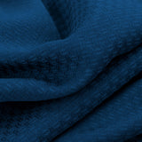 Olivia Gray 100% Polyester 250 GSM Basket Weave Ian Luxury Jacquard Blackout Grommet Curtain Panel Blue