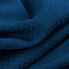 Olivia Gray 100% Polyester 250 GSM Basket Weave Ian Luxury Jacquard Blackout Grommet Curtain Panel Blue