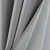 Olivia Gray 100% Polyester 250 GSM Basket Weave Ian Luxury Jacquard Blackout Grommet Curtain Panel Grey