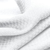 Olivia Gray 100% Polyester 250 GSM Basket Weave Ian Luxury Jacquard Blackout Grommet Curtain Panel White