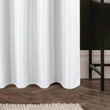 Olivia Gray 100% Polyester 250 GSM Basket Weave Ian Luxury Jacquard Blackout Grommet Curtain Panel White