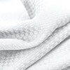Olivia Gray 100% Polyester 250 GSM Basket Weave Ian Luxury Jacquard Blackout Grommet Curtain Panel White