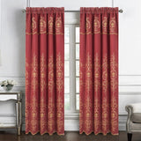 RT Designers Collection Jayla Stylish & Premium Embroidered Curtain Panel 54" x 90" Burgundy