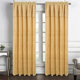 RT Designers Collection Jayla Stylish & Premium Embroidered Curtain Panel 54" x 90" Gold