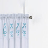 RT Designers Collection Jayla Stylish & Premium Embroidered Curtain Panel 54" x 90" Teal