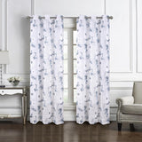 RT Designers Collection Jillian Rubber Doily Grommet Light Filtering Window Curtains for Bedroom 54" x 95"
