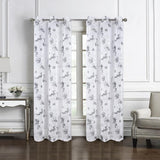 RT Designers Collection Jillian Rubber Doily Grommet Light Filtering Window Curtains for Bedroom 54" x 95"