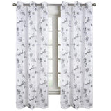 RT Designers Collection Jillian Rubber Doily Grommet Light Filtering Window Curtains for Bedroom 54" x 95"