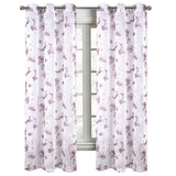 RT Designers Collection Jillian Rubber Doily Grommet Light Filtering Window Curtains for Bedroom 54" x 95"