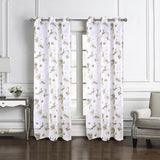 RT Designers Collection Jillian Rubber Doily Grommet Light Filtering Window Curtains for Bedroom 54" x 95"