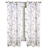 RT Designers Collection Jillian Rubber Doily Grommet Light Filtering Window Curtains for Bedroom 54" x 95"