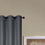 RT Designers Collection Kennedy Elegant Design Grommet Curtain Panel Charcoal