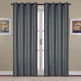 RT Designers Collection Kennedy Elegant Design Grommet Curtain Panel Charcoal