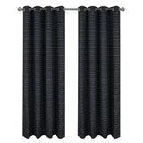 RT Designer Collection Kensington Jacquard Foam Backed Luxurious Decorative Grommet Curtain Panel Black