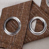 RT Designer Collection Kensington Jacquard Foam Backed Luxurious Decorative Grommet Curtain Panel Coffee