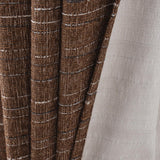 RT Designer Collection Kensington Jacquard Foam Backed Luxurious Decorative Grommet Curtain Panel Coffee
