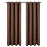 RT Designer Collection Kensington Jacquard Foam Backed Luxurious Decorative Grommet Curtain Panel Coffee
