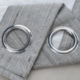 RT Designer Collection Kensington Jacquard Foam Backed Luxurious Decorative Grommet Curtain Panel Grey