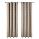 RT Designer Collection Kensington Jacquard Foam Backed Luxurious Decorative Grommet Curtain Panel Taupe