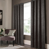 Olivia Gray Lynx Matte Embossed Blackout Grommet Panel - Black