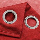 Olivia Gray Lydia Matte Embossed One Blackout Panel - 52x84", Red