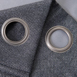Oliva Gray Lucas Jacquard Blackout Grommet Panel - Charcoal