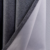 Oliva Gray Lucas Jacquard Blackout Grommet Panel - Charcoal