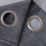Oliva Gray Lucas Jacquard Blackout Grommet Panel - Charcoal