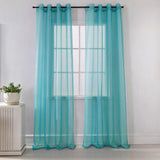 Ramallah Lonnie Grommet Curtain Panel - 54x90", Aqua