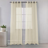 Ramallah Lonnie Grommet Curtain Panel - 54x90", Beige