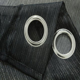 Ramallah Lonnie Grommet Curtain Panel - 54x90", Black