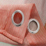 Ramallah Lonnie Grommet Curtain Panel - 54x90", Coral