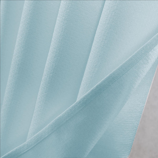 Lido Matte Embossed Blackout Grommet Curtain 38" x 95" Aqua by Rt Designers Coll