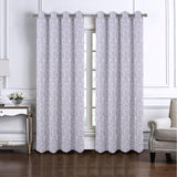 RT Designers Collection 100% Polyester 140 GSM Liana Jacquard Grommet Curtain Panel 54" x 84" Char