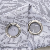 RT Designers Collection 100% Polyester 140 GSM Liana Jacquard Grommet Curtain Panel 54" x 84" Char