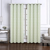 RT Designers Collection 100% Polyester 140 GSM Liana Jacquard Grommet Curtain Panel 54" x 84" Sage