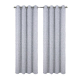 RT Designers Collection 100% Polyester 140 GSM Lava Jacquard Grommet Curtain Panel 54" x 84" Silver
