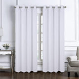 RT Designers Collection 100% Polyester 140 GSM Lava Jacquard Grommet Curtain Panel 54" x 84" White