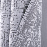RT Designers Collection 100% Polyester 140 GSM Luca Jacquard Grommet Curtain Panel 54" x 84" Charcoal