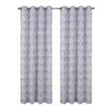 RT Designers Collection 100% Polyester 140 GSM Luca Jacquard Grommet Curtain Panel 54" x 84" Charcoal