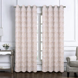 RT Designers Collection 100% Polyester 140 GSM Luca Jacquard Grommet Curtain Panel 54" x 84" Chocolate