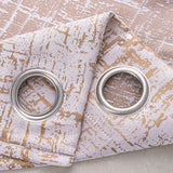 RT Designers Collection 100% Polyester 140 GSM Luca Jacquard Grommet Curtain Panel 54" x 84" Chocolate